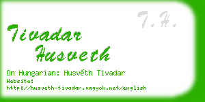 tivadar husveth business card